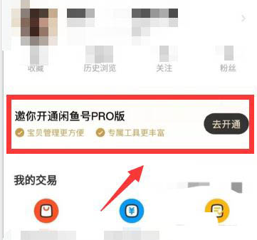 闲鱼怎么升级pro版
