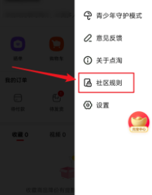 点淘怎么查看社区规则