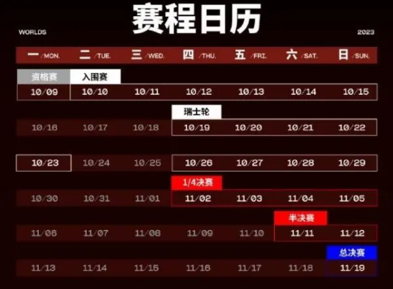 英雄联盟s13全球总决赛赛程