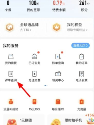 中国移动app怎么查询通话记录明细